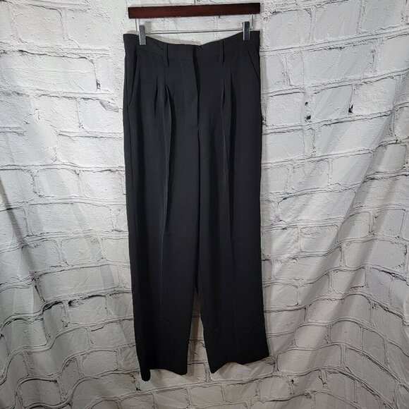 Jessica Simpson Black High Rise Wide Leg‎ Pleated Trouser Pants 10 Office Career - Picture 1 of 10